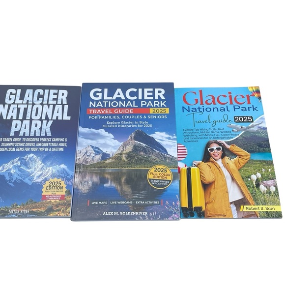 Other - Glacier National Park Travel Guides 2025 editions Lot of 3 Like New Condition